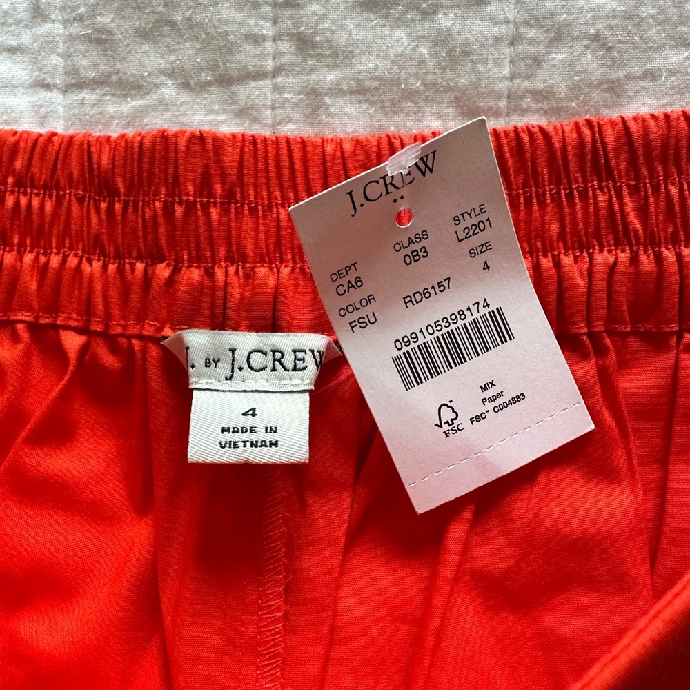J. Crew Reddish/Orange Women's Shorts with Tie - Picture 6 of 8